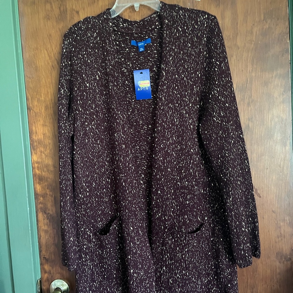 Apt 9 long open cardigan, NWT. Size XXL.